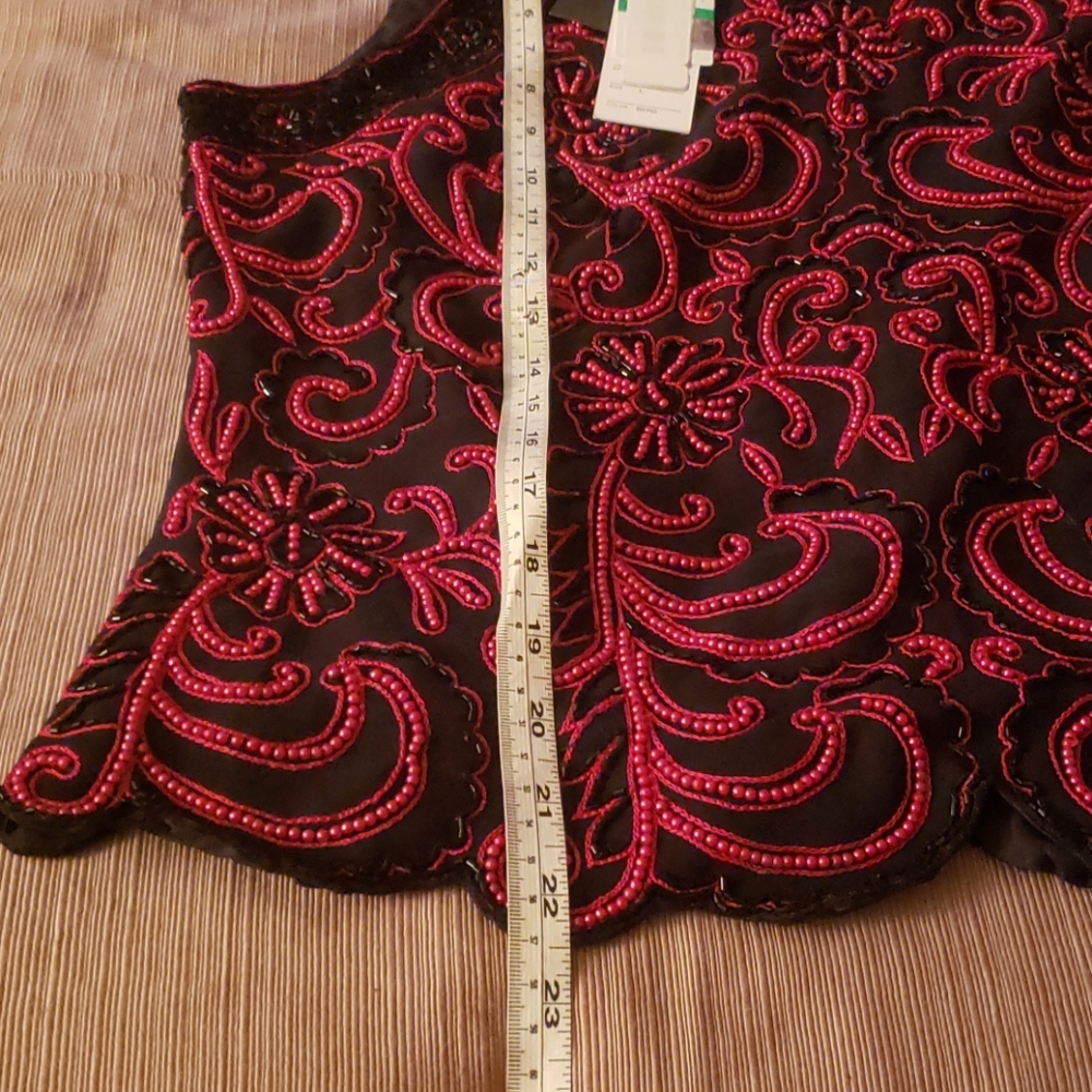 Beaded elegant JKARA New York top - Picture 14 of 14